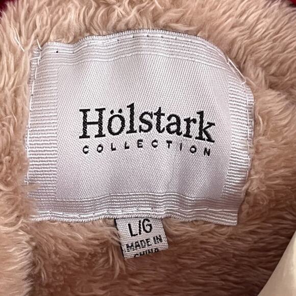 HOLSTARK Faux Fur Lined Quilted Parka in Red NO HOOD SZ M - Picture 10 of 13